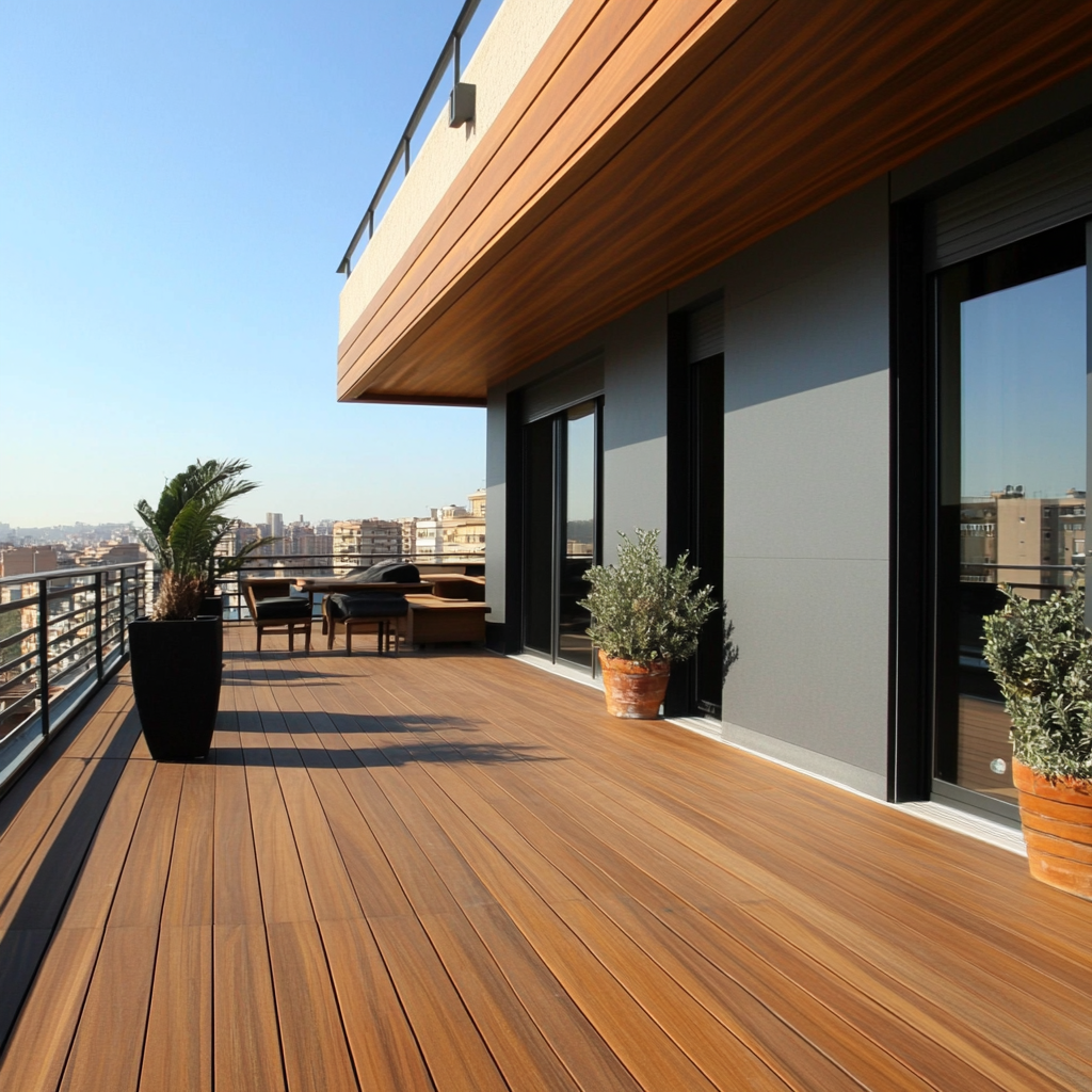 Deck de madera para exteriores pisos Caronello Parquet
