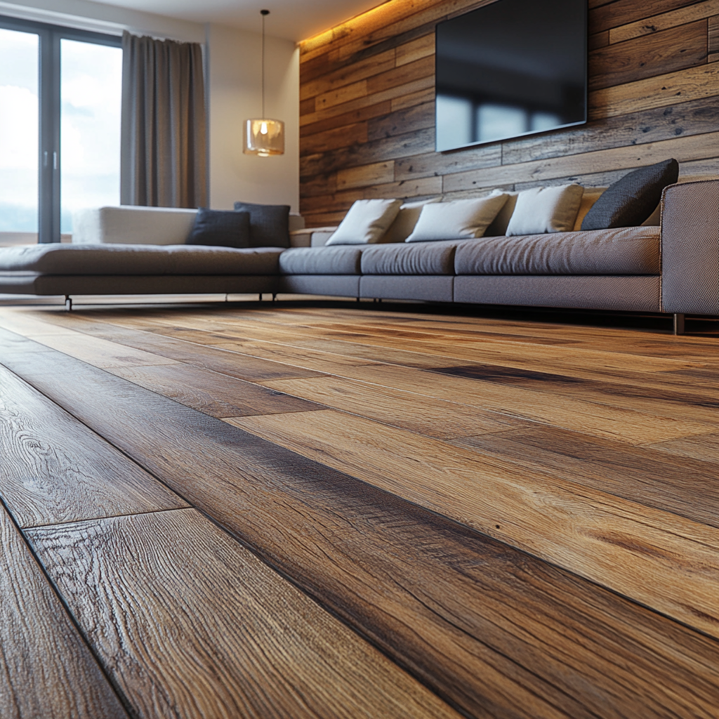 Piso de madera moderno ancho